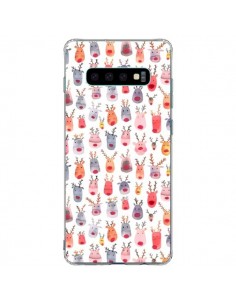Coque Samsung S10 Plus Cute Winter Reindeers - Ninola Design