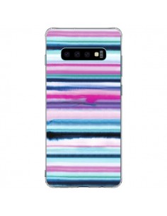 Coque Samsung S10 Plus Degrade Stripes Watercolor Pink -...
