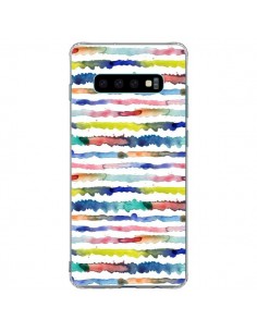 Coque Samsung S10 Plus Gingham Vichy Yellow - Ninola Design