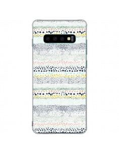 Coque Samsung S10 Plus Little Textured Dots Green -...