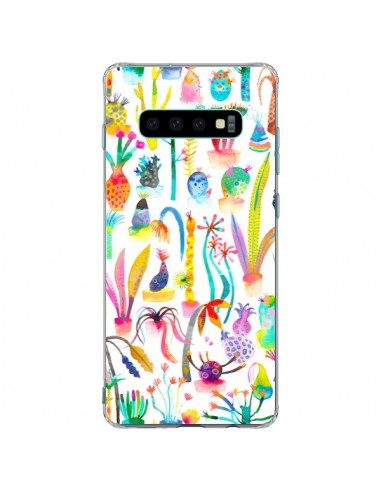 Coque Samsung S10 Plus Little Textured Dots White - Ninola Design