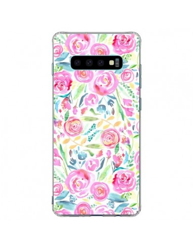 Coque Samsung S10 Plus Speckled Watercolor Pink - Ninola Design