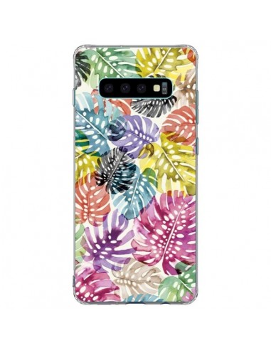 Coque Samsung S10 Plus Tigers and Leopards Yellow - Ninola Design