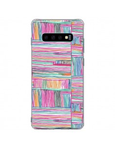Coque Samsung S10 Plus Watercolor Linear Meditation Pink...