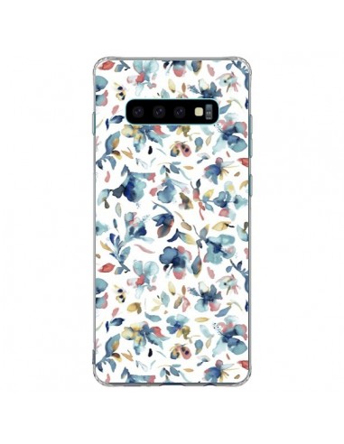 Coque Samsung S10 Plus Watery Hibiscus Blue - Ninola Design