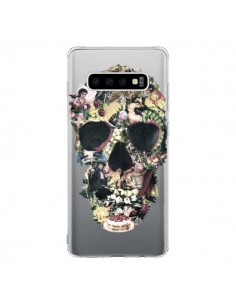 Coque Samsung S10 Skull Vintage Tête de Mort Transparente...
