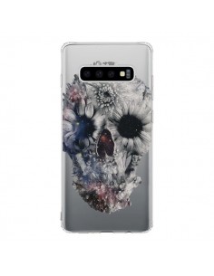 Coque Samsung S10 Floral Skull Tête de Mort Transparente...