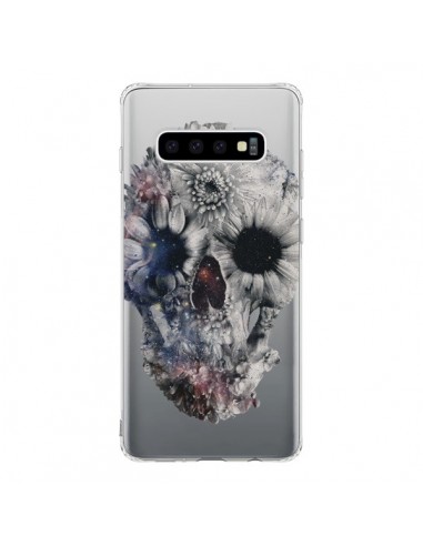 Coque Samsung S10 Floral Skull Tête de Mort Transparente - Ali Gulec