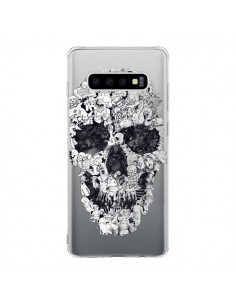 Coque Samsung S10 Doodle Skull Dessin Tête de Mort...