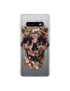 Coque Samsung S10 Jungle Skull Tête de Mort Transparente...