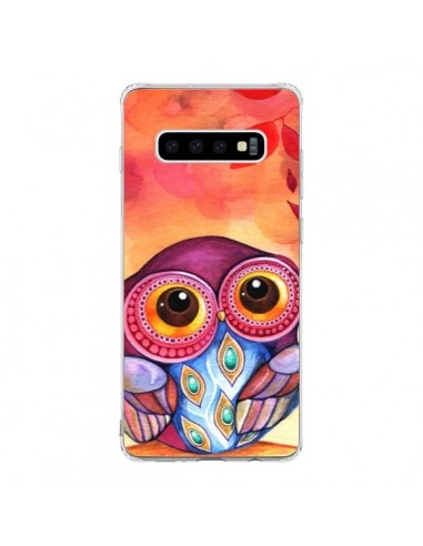 Coque Samsung S10 Chouette Feuilles Automne - Annya Kai