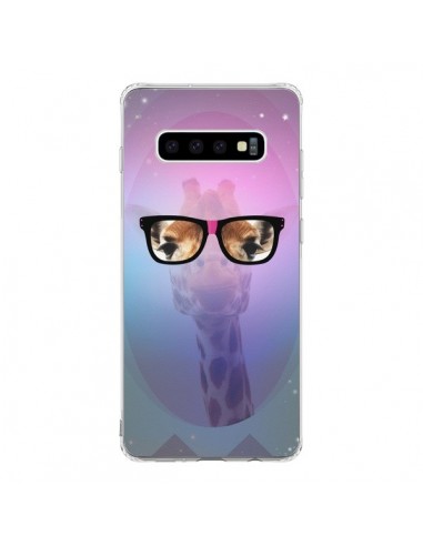 Coque Samsung S10 Girafe Geek à Lunettes - Aurelie Scour