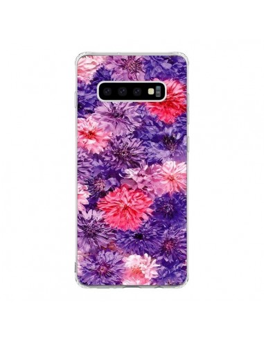 Coque Samsung S10 Fleurs Violettes Flower Storm - Asano Yamazaki