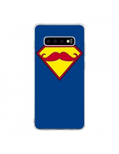 Coque Samsung S10 Super Moustache Movember Superman - Bertrand Carriere