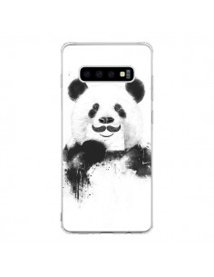 Coque Samsung S10 Funny Panda Moustache Movember - Balazs...