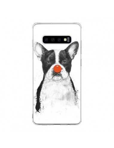 Coque Samsung S10 Clown Bulldog Chien Dog - Balazs Solti