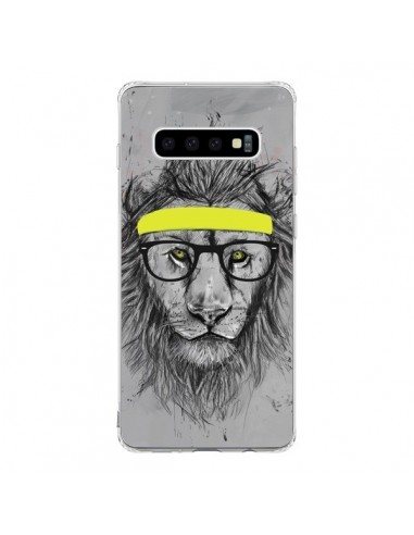 Coque Samsung S10 Hipster Lion - Balazs Solti