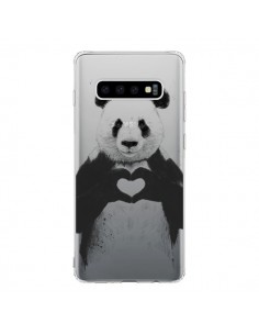 Coque Samsung S10 Panda All You Need Is Love Transparente...