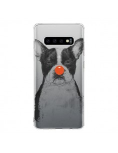 Coque Samsung S10 Clown Bulldog Dog Chien Transparente -...