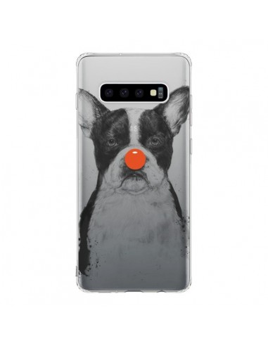 Coque Samsung S10 Clown Bulldog Dog Chien Transparente - Balazs Solti