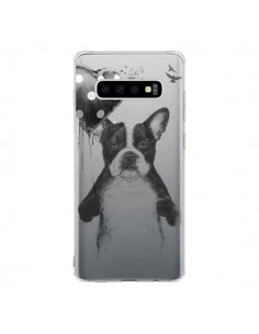 Coque Samsung S10 Love Bulldog Dog Chien Transparente -...