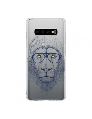 Coque Samsung S10 Cool Lion Swag Lunettes Transparente - Balazs Solti