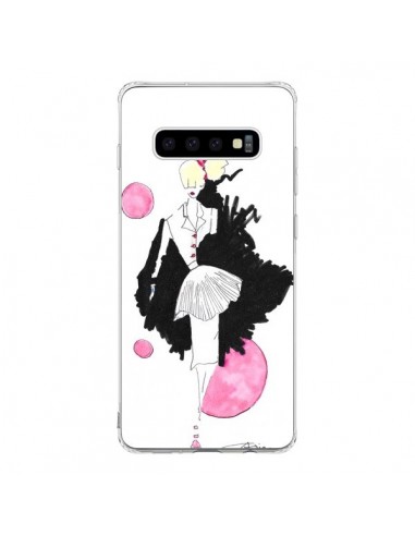 Coque Samsung S10 Demoiselle Femme Fashion Mode Rose - Cécile