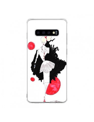 Coque Samsung S10 Demoiselle Femme Fashion Mode Rouge - Cécile