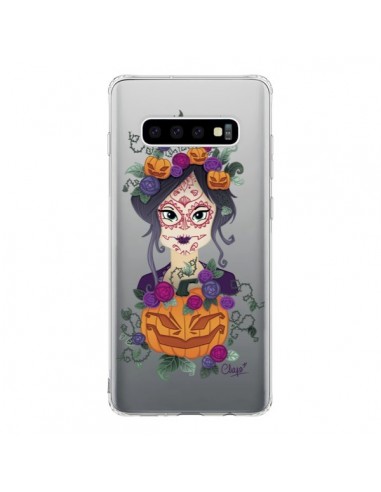 Coque Samsung S10 Femme Closed Eyes Santa Muerte Transparente - Chapo