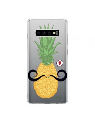 Coque Samsung S10 Ananas Moustache Transparente - Chapo