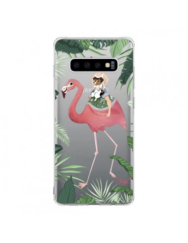 Coque Samsung S10 Lolo Love Flamant Rose Chien Transparente - Chapo