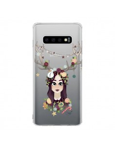 Coque Samsung S10 Christmas Girl Femme Noel Bois Cerf...