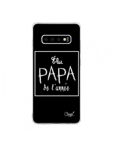 Coque Samsung S10 Elu Papa de l'Année Noir - Chapo