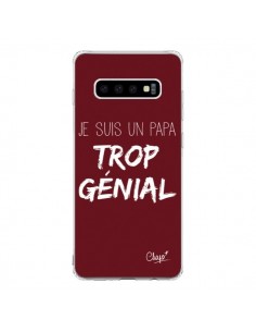 Coque Samsung S10 Je suis un Papa trop Génial Rouge...