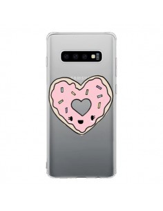Coque Samsung S10 Donuts Heart Coeur Rose Transparente -...