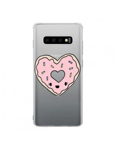 Coque Samsung S10 Donuts Heart Coeur Rose Transparente - Claudia Ramos