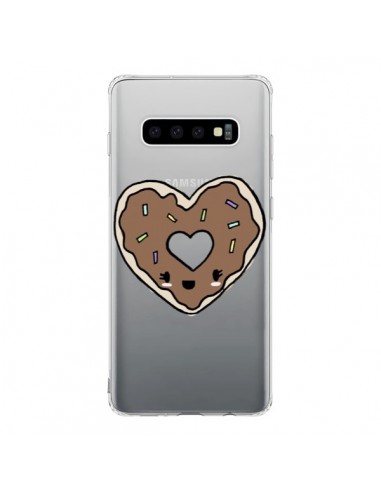 Coque Samsung S10 Donuts Heart Coeur Chocolat Transparente - Claudia Ramos