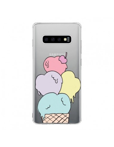 Coque Samsung S10 Ice Cream Glace Summer Ete Coeur Transparente - Claudia Ramos