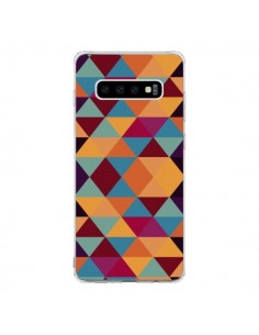 Coque Samsung S10 Azteque Triangle Orange - Eleaxart