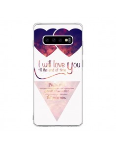 Coque Samsung S10 I will love you until the end Coeurs -...