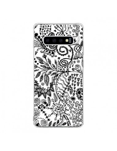 Coque Samsung S10 Azteque Blanc et Noir - Eleaxart