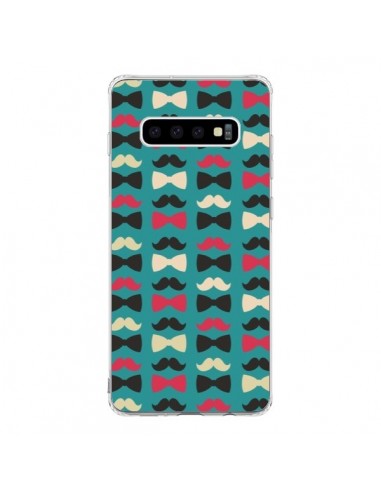 Coque Samsung S10 Hipster Moustache Noeud Papillon - Eleaxart