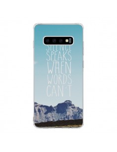 Coque Samsung S10 Silence speaks when words can't paysage...