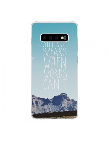 Coque Samsung S10 Silence speaks when words can't paysage - Eleaxart