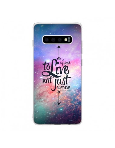 Coque Samsung S10 I want to live Je veux vivre - Eleaxart