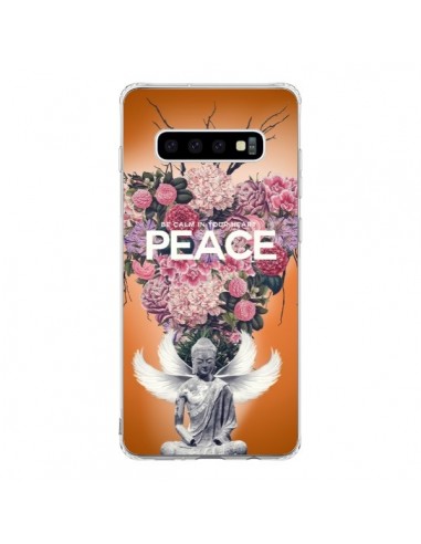 Coque Samsung S10 Peace Fleurs Buddha - Eleaxart