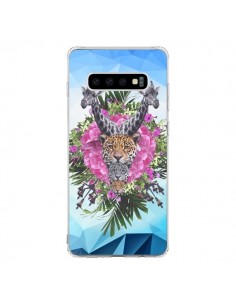 Coque Samsung S10 Girafes Lion Tigre Jungle - Eleaxart
