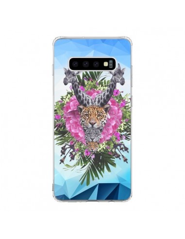 Coque Samsung S10 Girafes Lion Tigre Jungle - Eleaxart