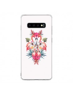 Coque Samsung S10 Tropicales Flamingos Tropical Flamant...