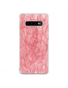 Coque Samsung S10 Courbes Meandre Rouge Cerise -  Léa...